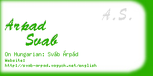 arpad svab business card